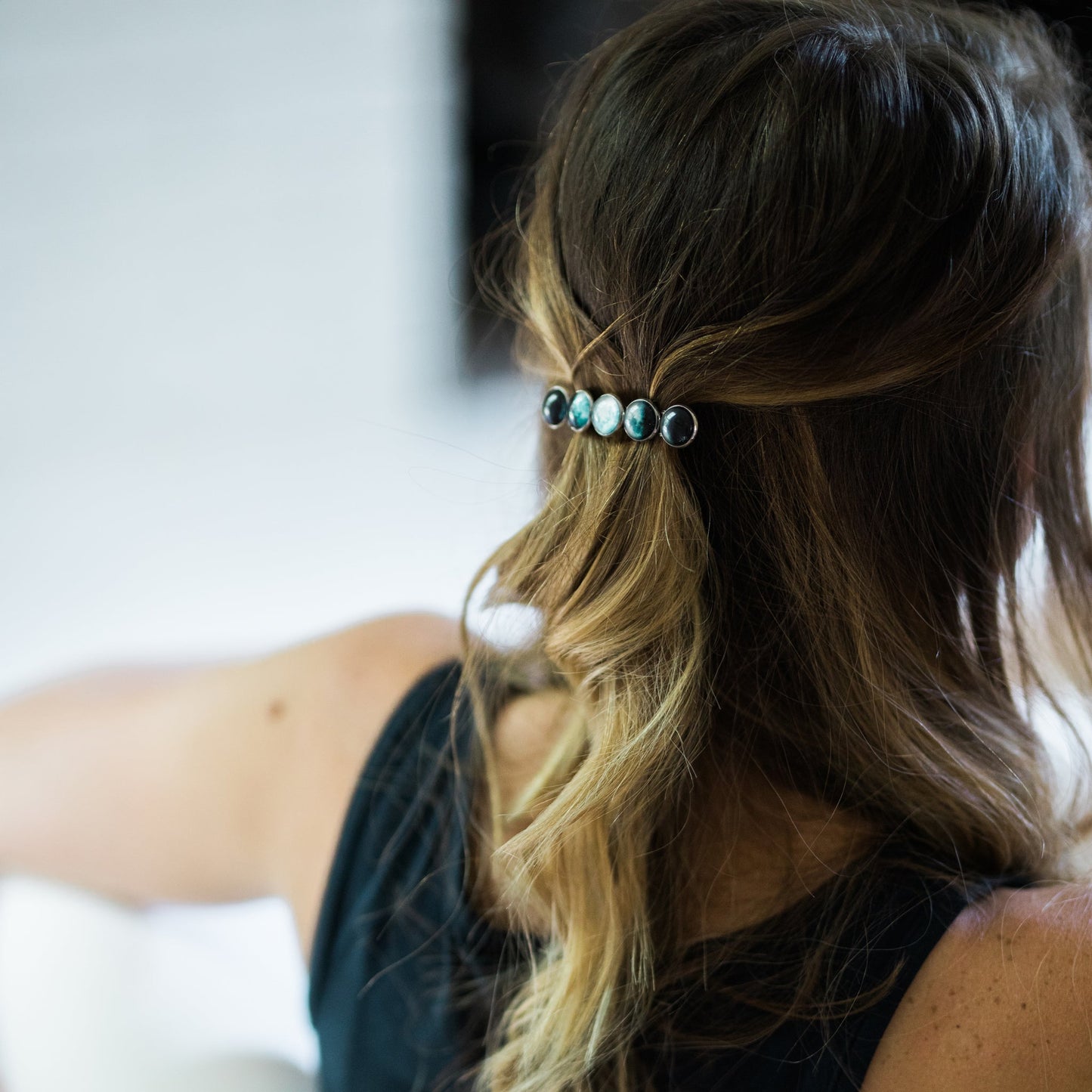 Hair Clip Barrette Moon Phase
