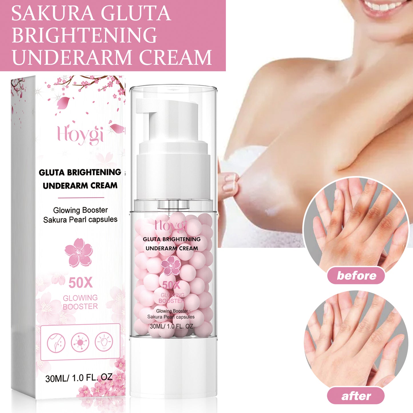 Brightening Underarm Cream Lightens Dark Joints, Elbows And Armpits