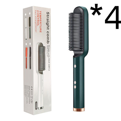 2 In 1 Hair Straightener Hot Comb Curling Tong Dual-purpose Electric Hair Brush