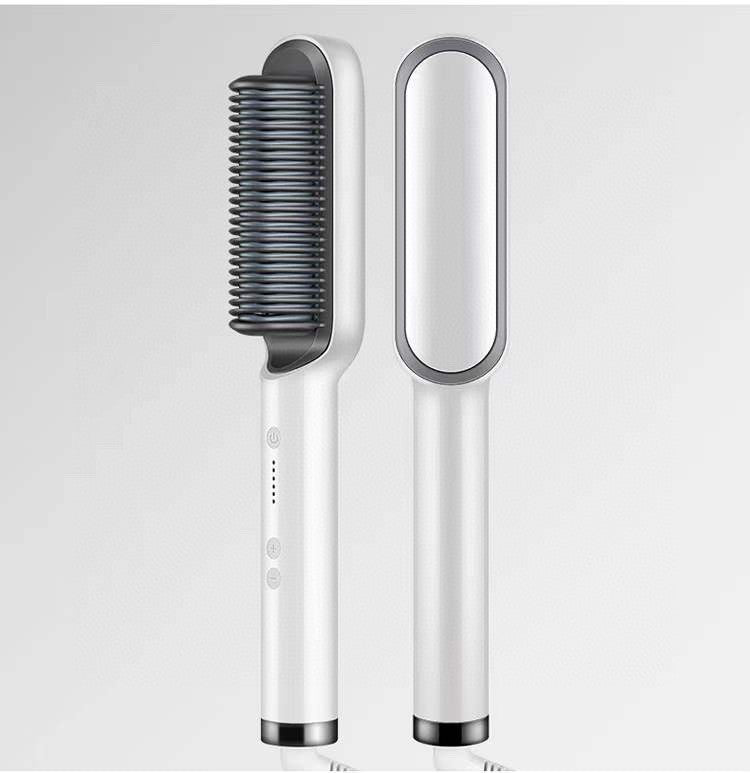 2 In 1 Hair Straightener Hot Comb Curling Tong Dual-purpose Electric Hair Brush