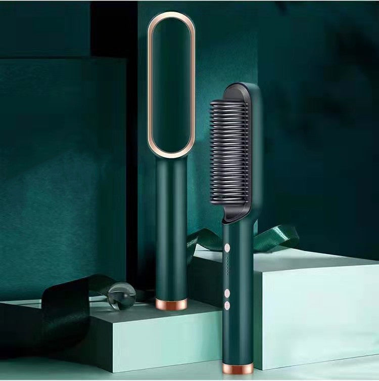 2 In 1 Hair Straightener Hot Comb Curling Tong Dual-purpose Electric Hair Brush