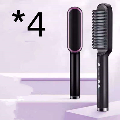 2 In 1 Hair Straightener Hot Comb Curling Tong Dual-purpose Electric Hair Brush