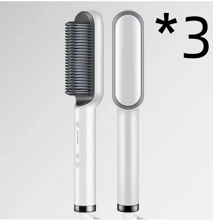 2 In 1 Hair Straightener Hot Comb Curling Tong Dual-purpose Electric Hair Brush