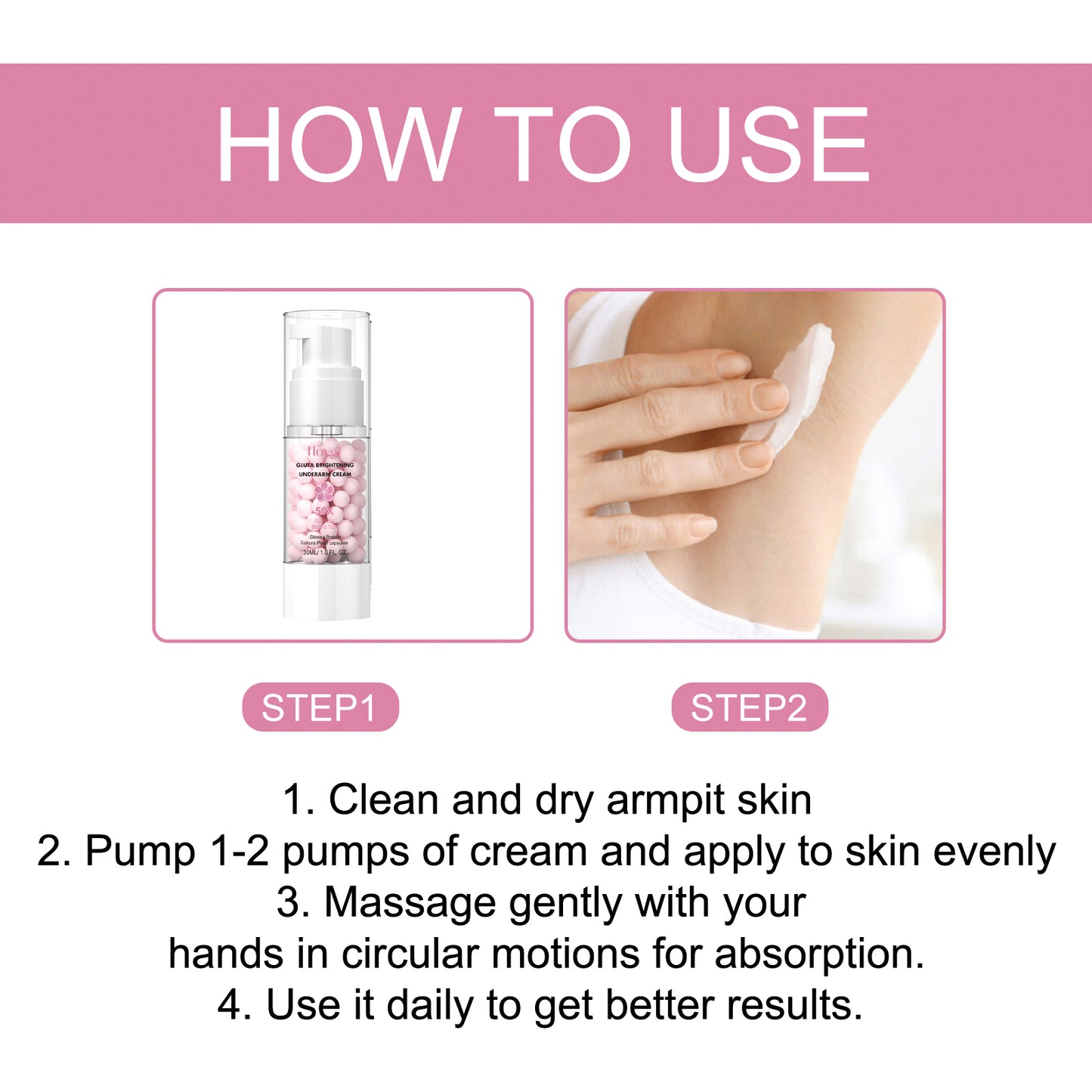 Brightening Underarm Cream Lightens Dark Joints, Elbows And Armpits
