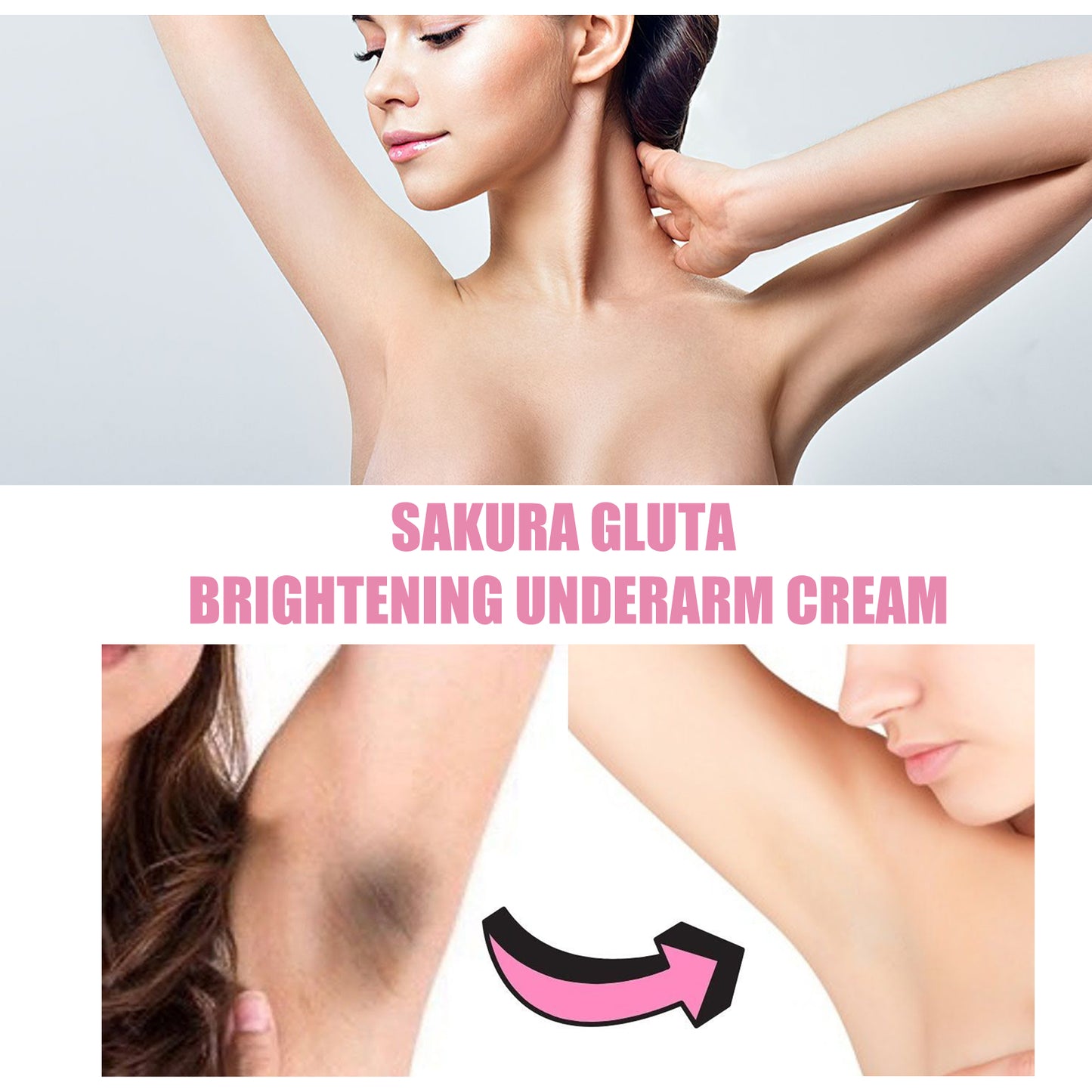 Brightening Underarm Cream Lightens Dark Joints, Elbows And Armpits