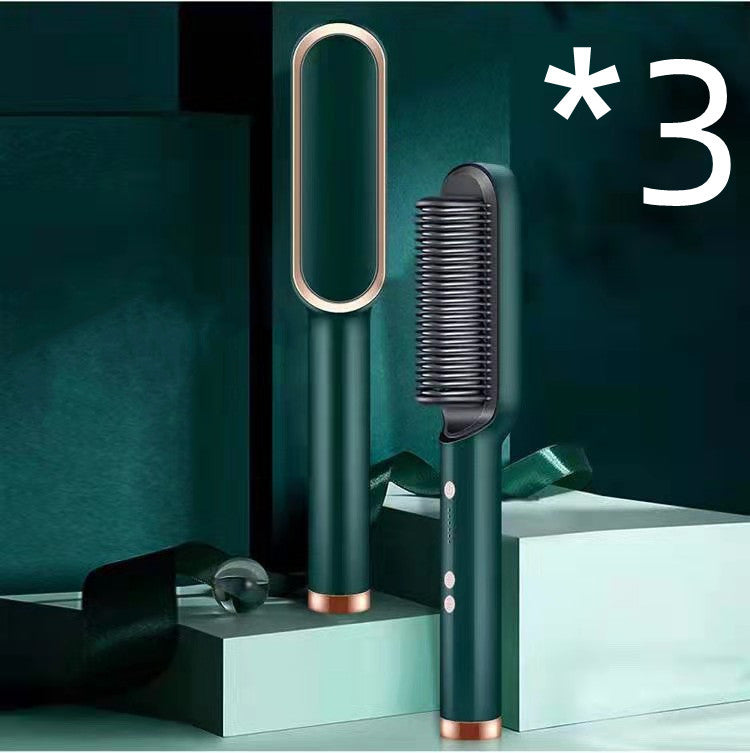 2 In 1 Hair Straightener Hot Comb Curling Tong Dual-purpose Electric Hair Brush