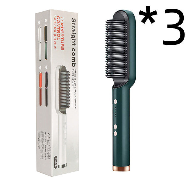 2 In 1 Hair Straightener Hot Comb Curling Tong Dual-purpose Electric Hair Brush