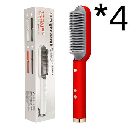 2 In 1 Hair Straightener Hot Comb Curling Tong Dual-purpose Electric Hair Brush