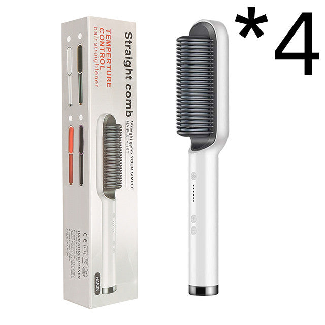 2 In 1 Hair Straightener Hot Comb Curling Tong Dual-purpose Electric Hair Brush