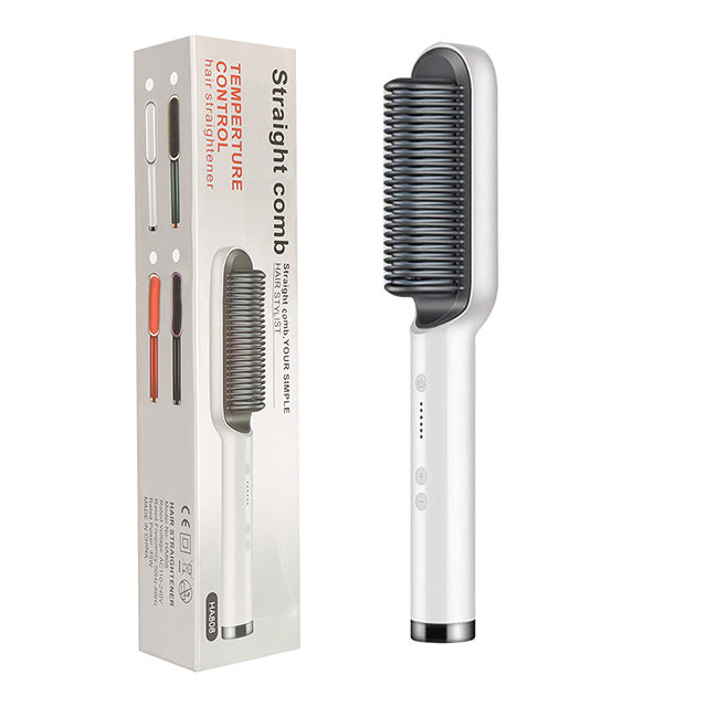 2 In 1 Hair Straightener Hot Comb Curling Tong Dual-purpose Electric Hair Brush