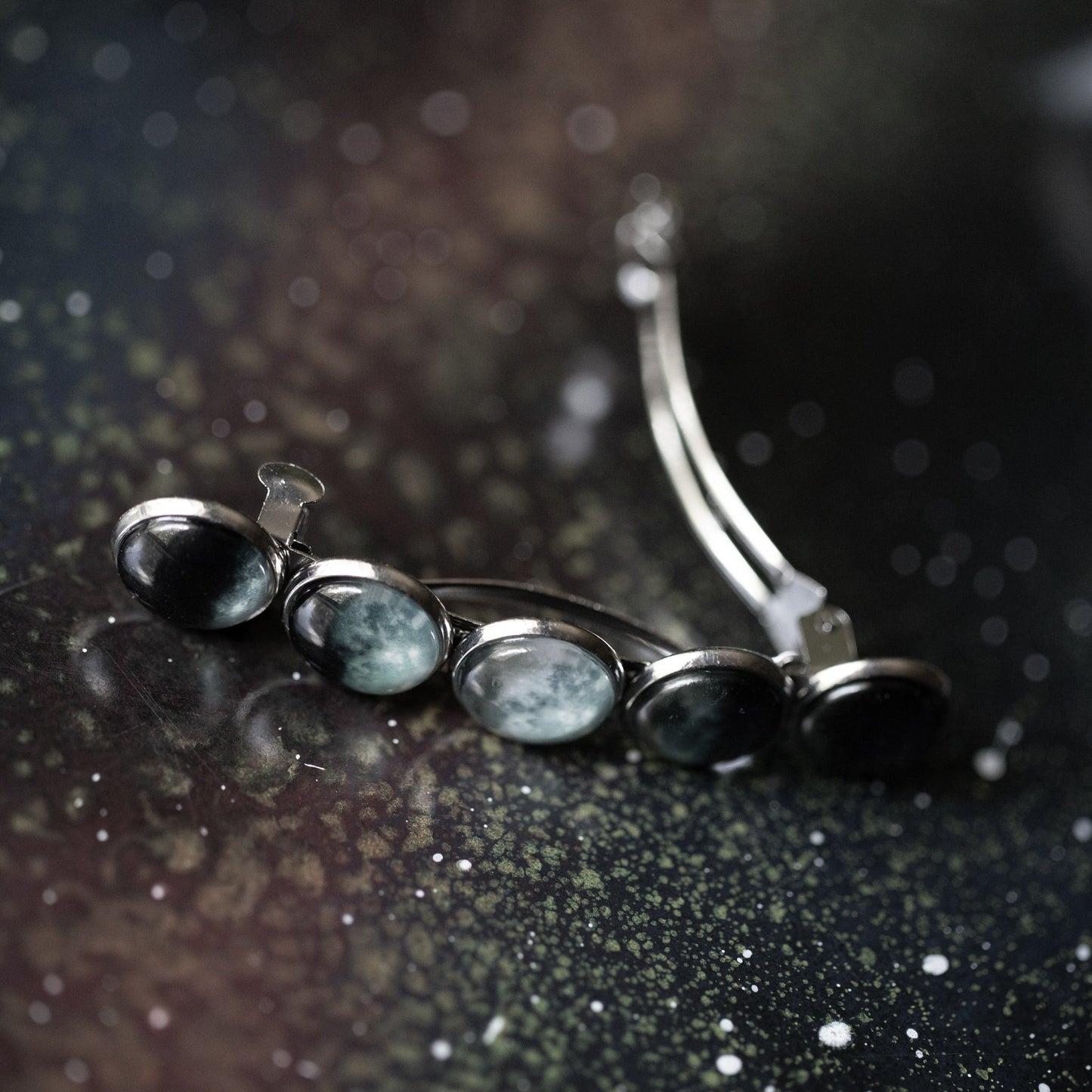 Hair Clip Barrette Moon Phase