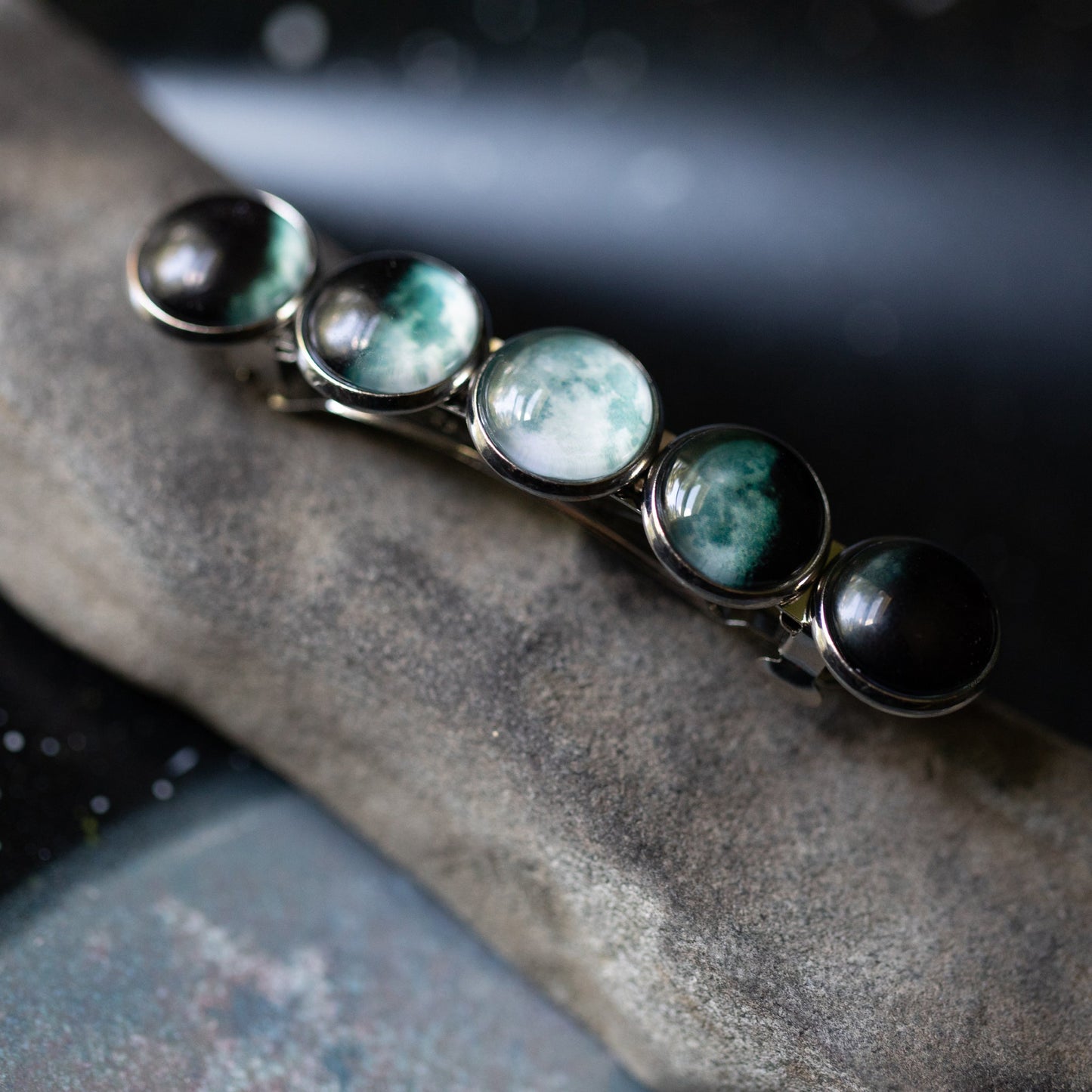 Hair Clip Barrette Moon Phase