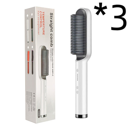 2 In 1 Hair Straightener Hot Comb Curling Tong Dual-purpose Electric Hair Brush