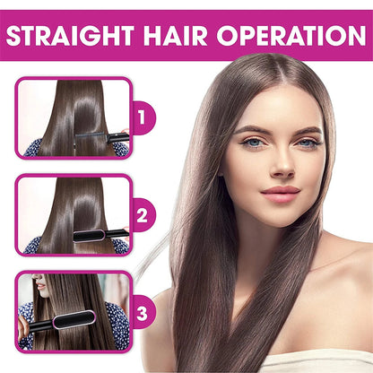 2 In 1 Hair Straightener Hot Comb Curling Tong Dual-purpose Electric Hair Brush