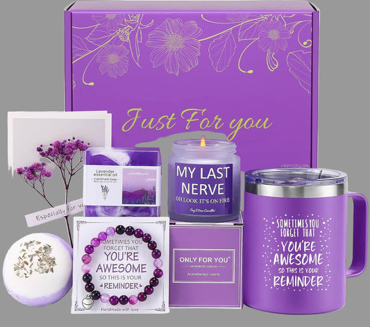 Birthday Gifts for Women, Relaxing Spa Gift Basket Set , Unique Gifts for Her, Friends, Mom, Sister, Coworker, Wife, Girlfriend, Happy Birthday Gift Ideas, Mothers Day, Christmas Gifts for Women