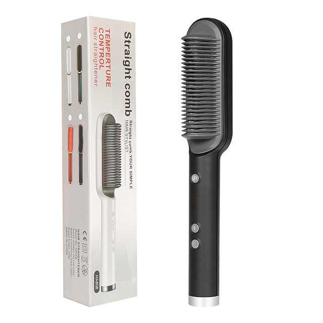 2 In 1 Hair Straightener Hot Comb Curling Tong Dual-purpose Electric Hair Brush