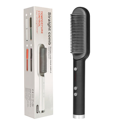 2 In 1 Hair Straightener Hot Comb Curling Tong Dual-purpose Electric Hair Brush