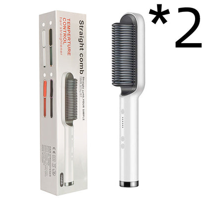 2 In 1 Hair Straightener Hot Comb Curling Tong Dual-purpose Electric Hair Brush